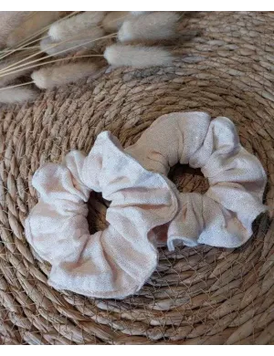 Chouchou beige irisé