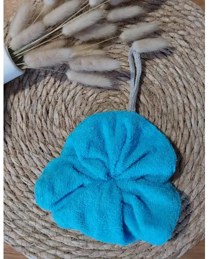 fleur de douche bleu