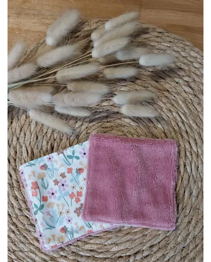 Lingette petites fleurs rose