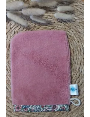 Gant démaquillant rose