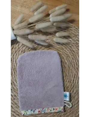 Gant démaquillant lilas