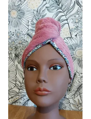 Serviette cheveux vieux rose