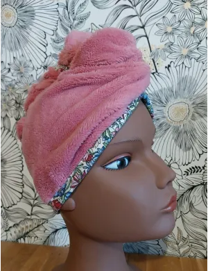 Serviette cheveux vieux rose