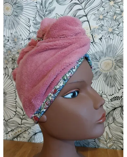Serviette cheveux vieux rose