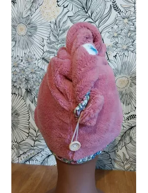 Serviette cheveux vieux rose