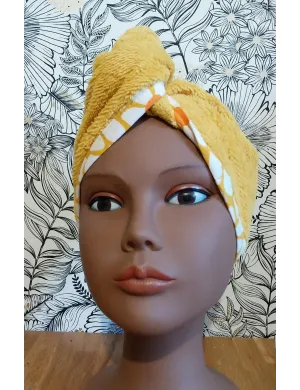 Serviette cheveux jaune