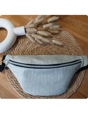 Sac banane argenté