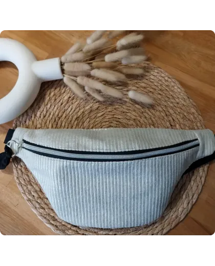 Sac banane argenté