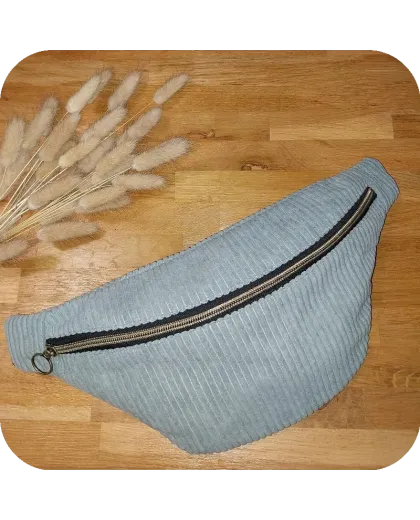 Sac banane velours lichen
