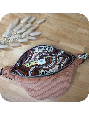 Sac banane velours marron