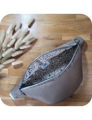 Sac banane imperméable marron