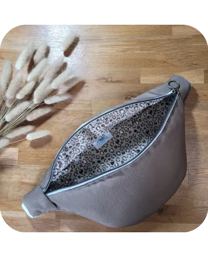 Sac banane imperméable marron