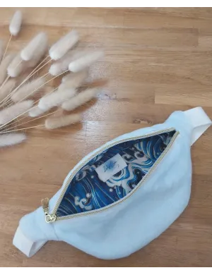 Sac banane enfant minky doux  bleu